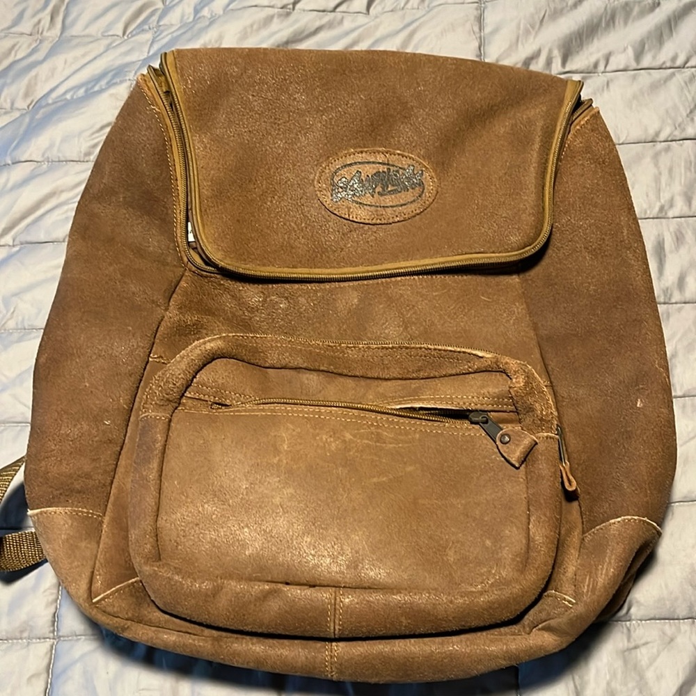 Vintage 90s leather bookbag